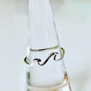 Two waves ring 925 sterling silver